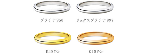 ゴールドのマリッジリング（結婚指輪）