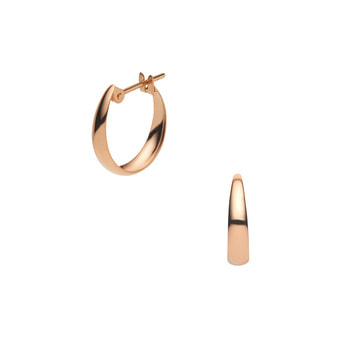 ピンクゴールド フープ ピアス