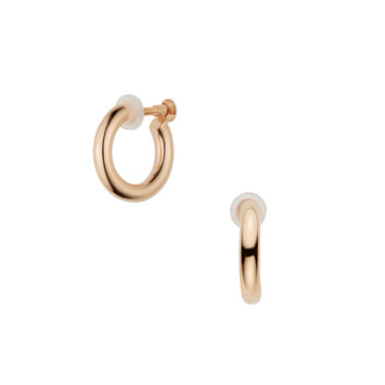 ピンクゴールド フープイヤリング