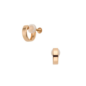 ピンクゴールド フープ イヤリング