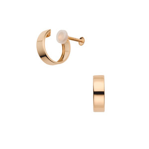 ピンクゴールド フープ イヤリング