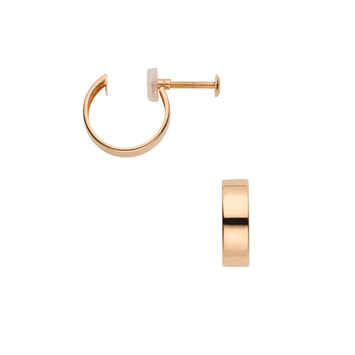 ピンクゴールド フープ イヤリング