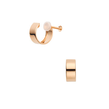 ピンクゴールド フープ イヤリング