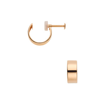 ピンクゴールド フープ イヤリング