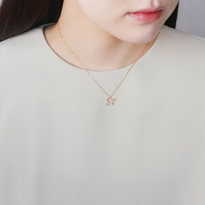 オーダー品】イニシャルネックレス H（AGAN001740_H