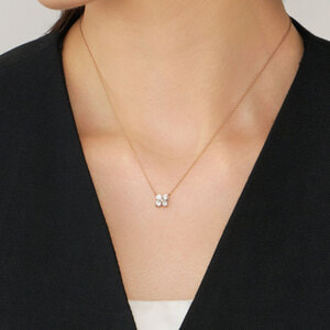 AGAN630145DI ダイヤモンド カローラ ネックレス 0.42ct｜ネックレス