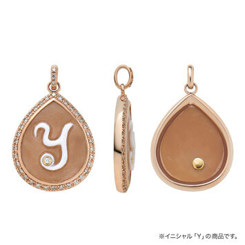 オーダー品】イニシャル カメオ チャーム M(AGAP5433_MBB オーダー品】イニシャル カメオ チャーム M(AGAP5433_MBB