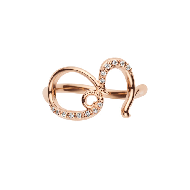 【オーダー品】ストリングス イニシャルリング E