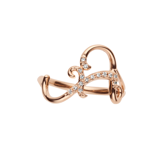 【オーダー品】ストリングス イニシャルリング F