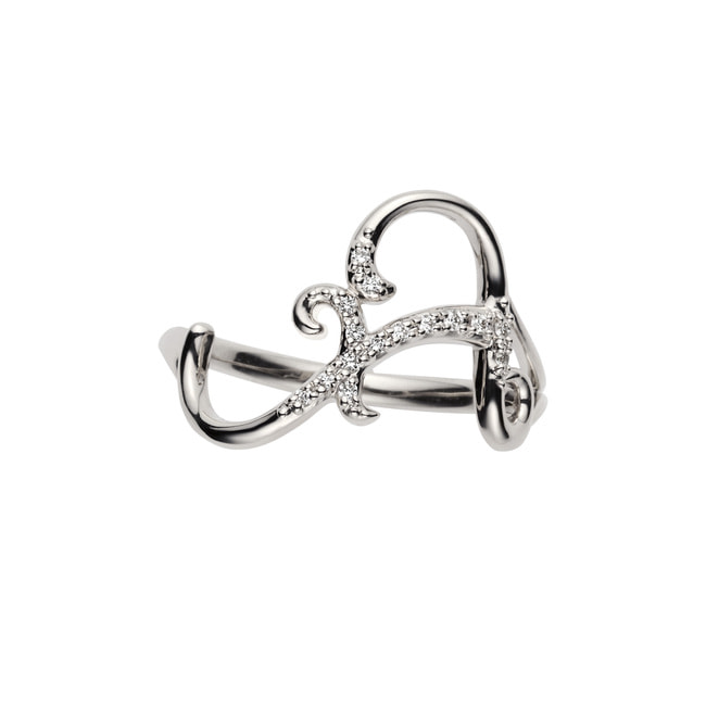 【オーダー品】ストリングス イニシャルリング F