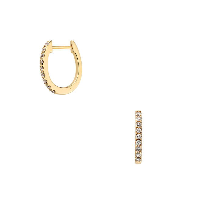 ダイヤモンド フープピアス