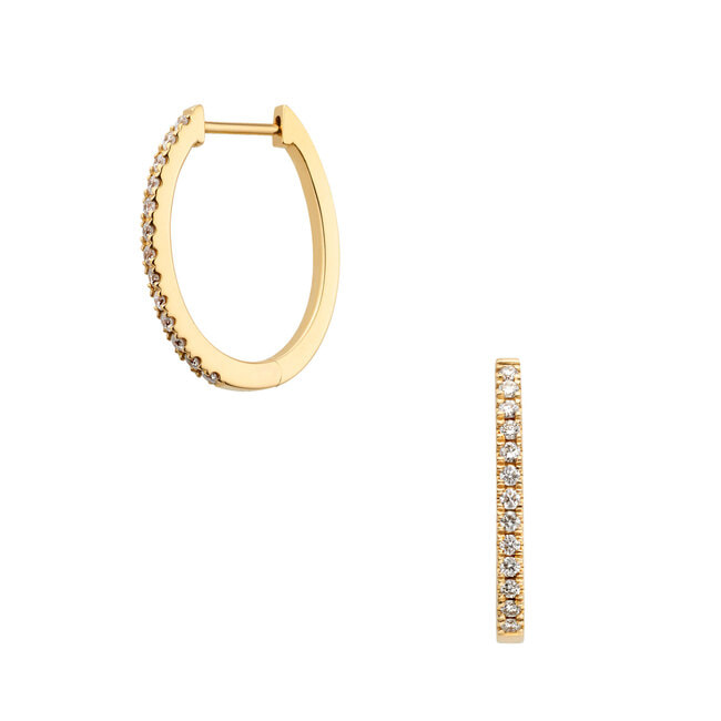 ダイヤモンド フープピアス