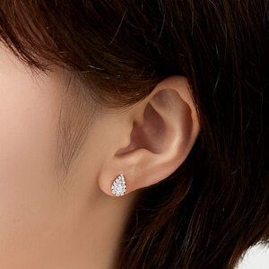 Vendome AoyamaPt ドロップ オブ ガーランド ピアス