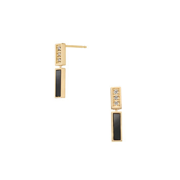 ブラックカルセドニー ピアス（AGVA1579__OC）｜ピアス｜ヴァン