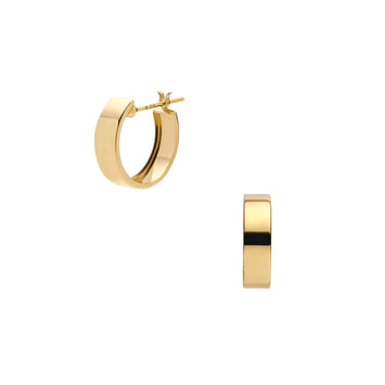 イエローゴールド フープ ピアス