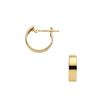 イエローゴールド フープ ピアス