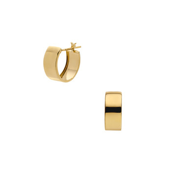 イエローゴールド フープ ピアス