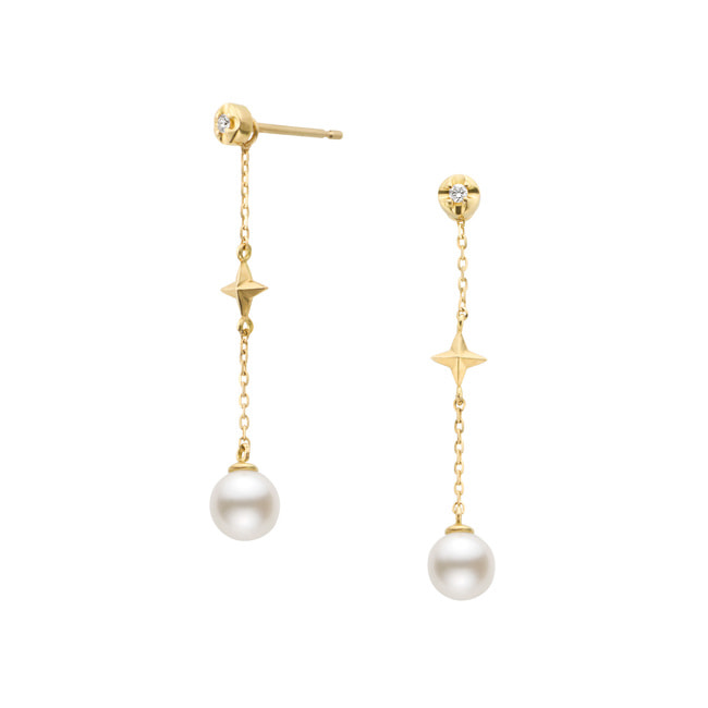 パール ダイヤモンド ピアス