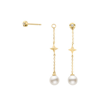 パール ダイヤモンド ピアス