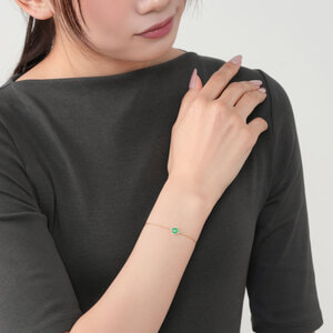 クローバーブレスレット　カルセドニー クローバーブレスレット 四つ葉 ブルーカルセドニー
