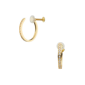 ダイヤモンド オーバルイヤリング