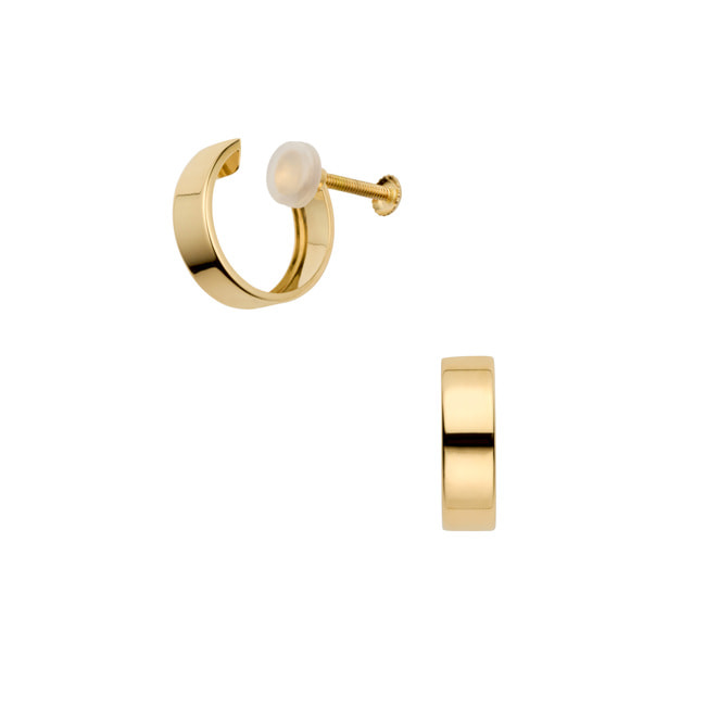 イエローゴールド フープ イヤリング