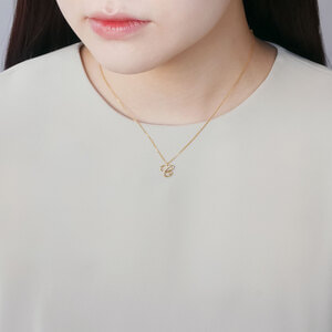 オーダー品】イニシャルネックレス M（AGAN001740_M