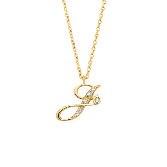 【オーダー品】イニシャルネックレス  J