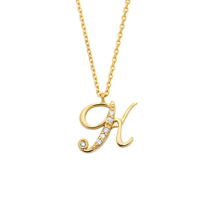 【オーダー品】イニシャルネックレス  K