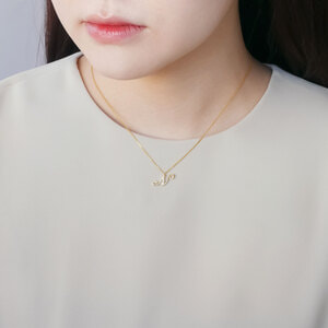 ヴァンドーム青山　イニシャルN ネックレス AGBN001740_N 【オーダー品】イニシャルネックレス N