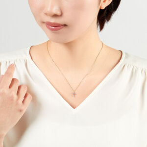 ダイヤモンド クロス ネックレス（AGVN594345DI）｜ネックレス