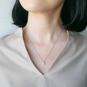 ヴァンドーム青山　プラチナ　ドロップ　オブ　ガーランド　ネックレス ドロップ オブ ガーランド ネックレス 0.10ct（AGVN625540DI