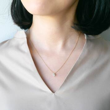 AGVN625443DI ドロップ オブ ガーランド ネックレス 0.15ct