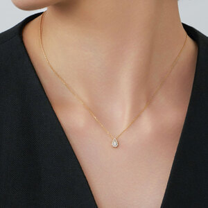 AGVN625443DI ドロップ オブ ガーランド ネックレス 0.15ct
