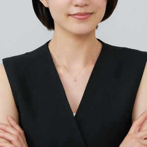 AGVN625540DI ドロップ オブ ガーランド ネックレス 0.10ct