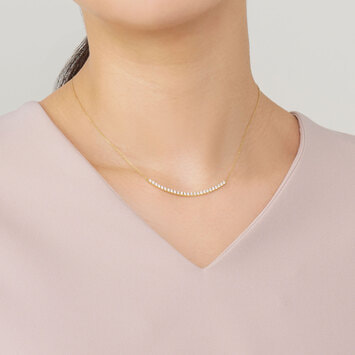 Vendome Aoyama ヴァンドーム青山 K10 ネックレス リュール ♡ AGAN628345DI ダイヤモンド リュール ネックレス｜ネックレス