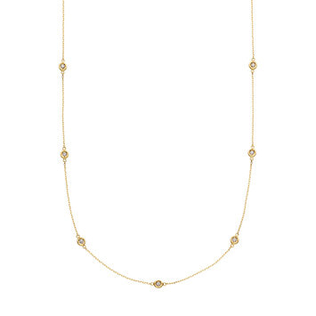 ダイヤモンド セルクル ステーション ネックレス 0.14ct