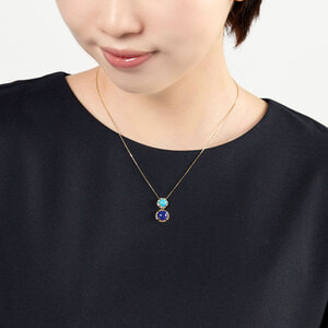 ラピスラズリ ターコイズ ネックレス（AGVN663055LL