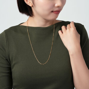 ANGLE✤ ネックレス✤47cm スクエアチェーンネックレス|allureville OFFICIAL SITE