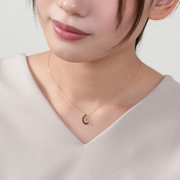 ブラックダイヤモンド　ネックレス ネックレス ブラックダイヤモンド 0.1ct ローズカット 6本爪