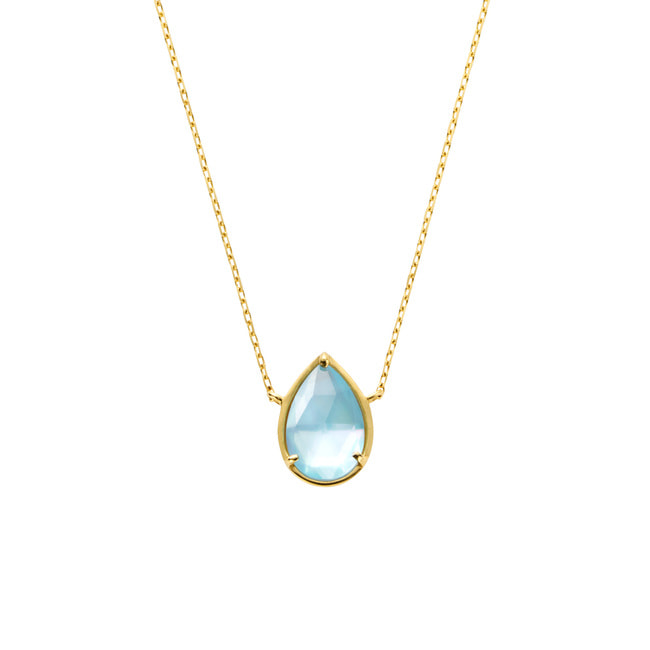 ブルートパーズ シェル ネックレス