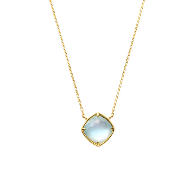 ブルートパーズ シェル ネックレス