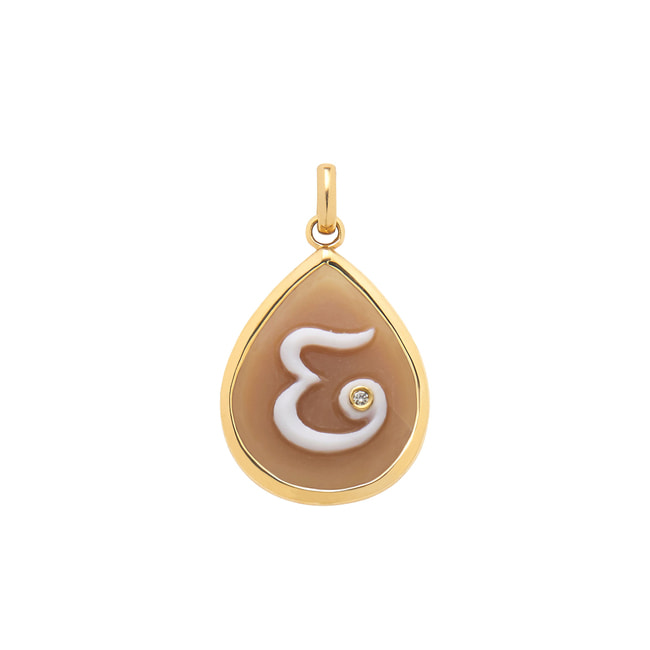 【オーダー品】イニシャル カメオ チャーム E