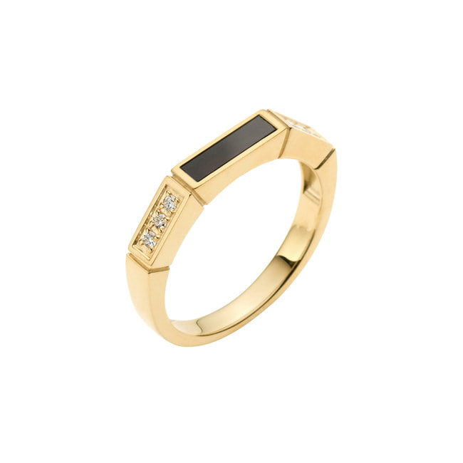 ブラックカルセドニー リング