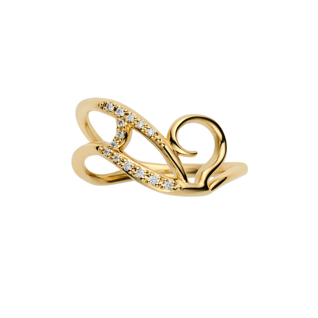 【オーダー品】ストリングス イニシャルリング A