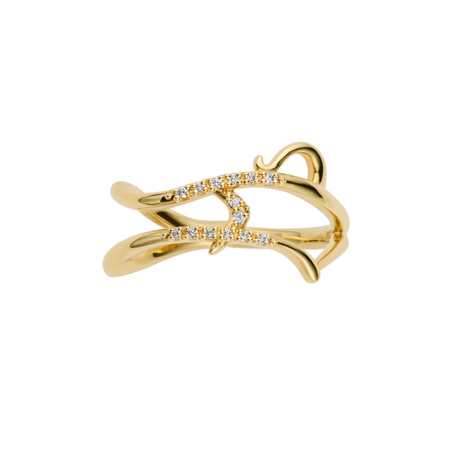 【オーダー品】ストリングス イニシャルリング H