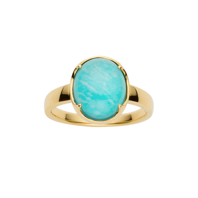 アマゾナイト ブルートパーズ リング