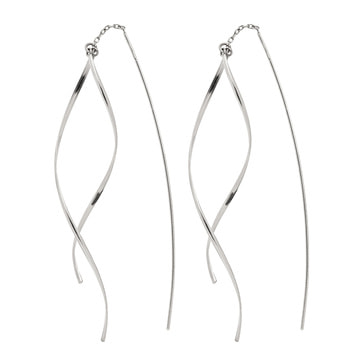 ホワイトゴールド ピアス