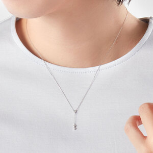 Vendôme Aoyama ホワイトゴールド　ダイヤ ネックレス AJBN132240DI ダイヤモンド ドロップ ネックレス｜ネックレス