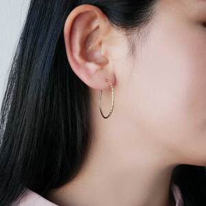 イエローゴールド フープピアス(AJVA2107__YG)|ピアス|ヴァン